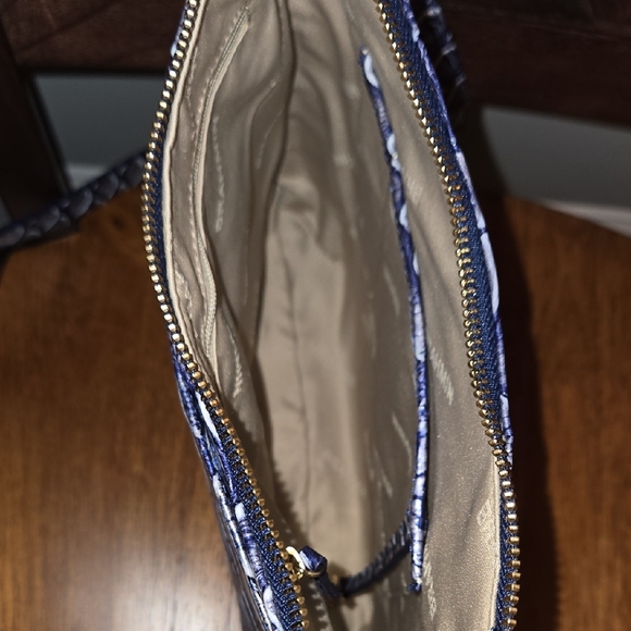 Brahmin Navy Embossed Shoulder Bag - Picture 5 of 10